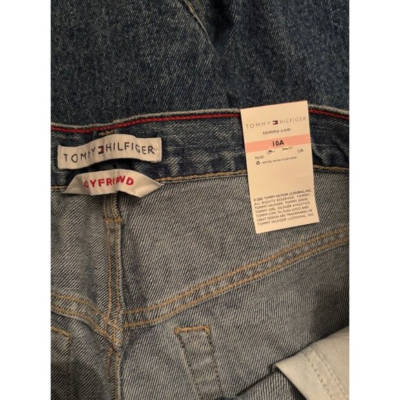 Tommy Hilfiger Vtg Y2K Boyfriend Blue Denim Jeans Sz 10A High Rise Straight NWT - Picture 5 of 5